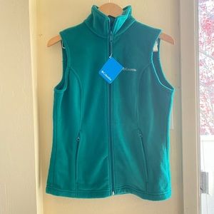 Columbia Vest Teal NWT Small Fleece